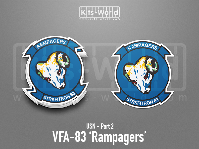 Kitsworld SAV Sticker - US Navy - VFA-83 Rampagers Approx height: 100 mm 